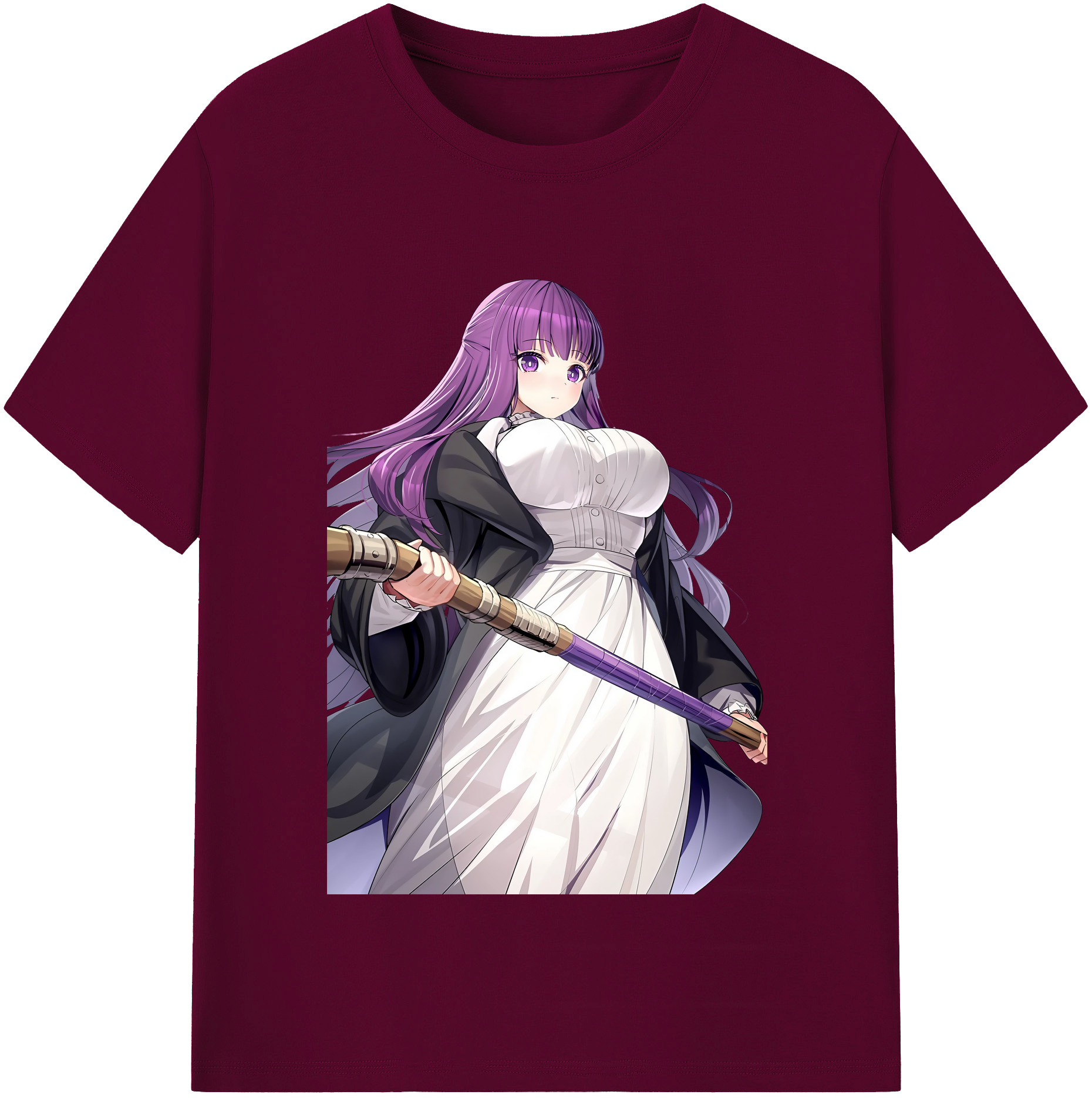 （画像用） 葬送のフリーレン Frieren レディースカジュアルプリントTシャツ（綿100％）